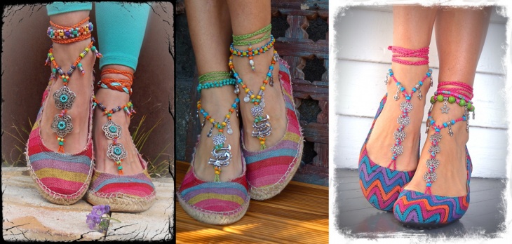 Modelos de sandalias descalzas crochet, cuero y Diario