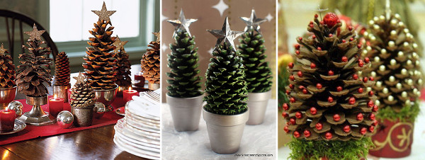 Ideas para decorar con piñas en navidad