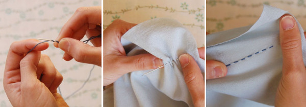 Cómo coser parches con puntadas