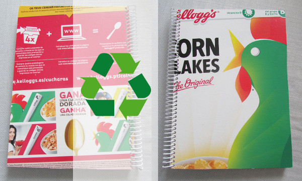 Cuaderno espiral y libretas recicladas: Reciclaje en la oficina - Diario  Artesanal